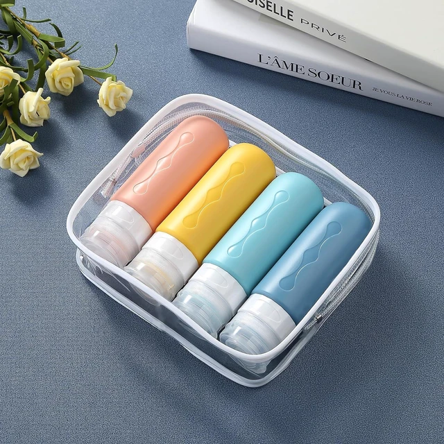Alt view image 6 of 7 - Travel Bottles for Toiletries, Tsa Approved, Travel Size Containers, BPA Free Leak Proof Tubs Refillable Liquid Accessories for Cometic Shampoo and Lotion Soap