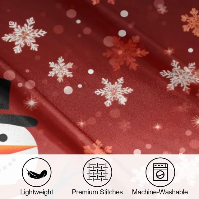 Alt view image 5 of 7 - Satin Pillowcase for Hair and Skin, Red Christmas Snowman Silk Pillowcase with Zipper, Soft Silky Pillow Cover Standard Size (20x26 Inches), Cooling Satin Pillow Cases