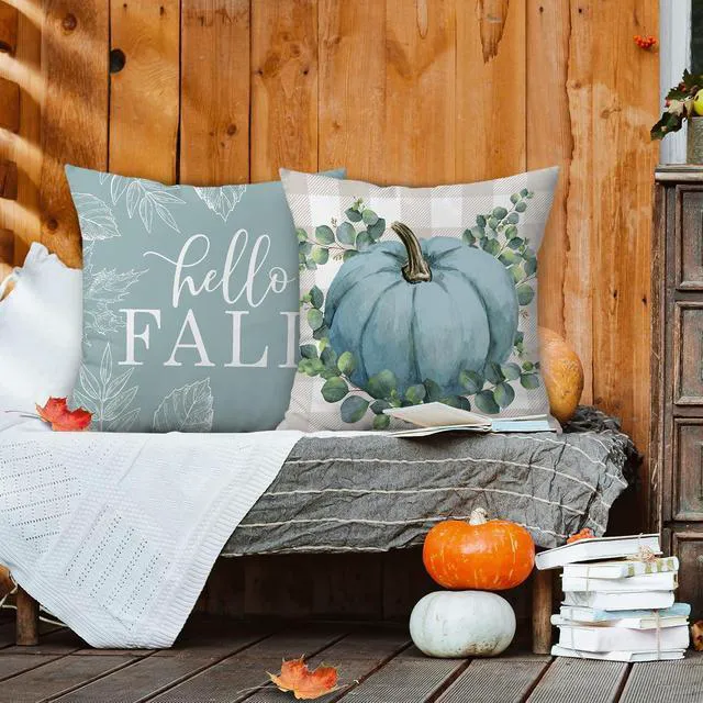 Alt view image 3 of 7 - Fall Pillow Covers 18x18 Set of 4, Fall Decorations for Home