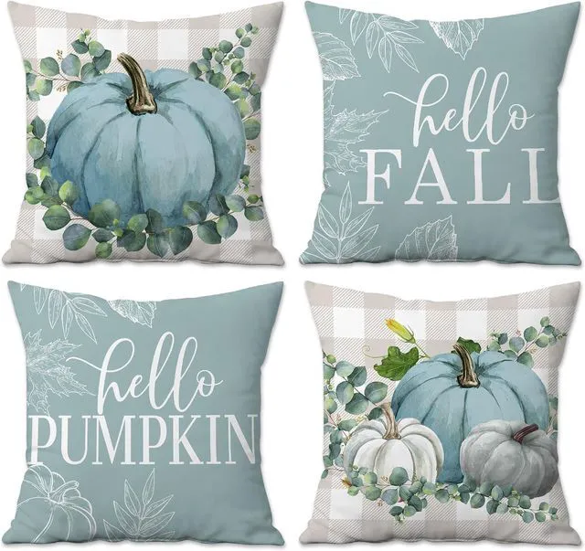 Main image of Fall Pillow Covers 18x18 Set of 4, Fall Decorations for Home