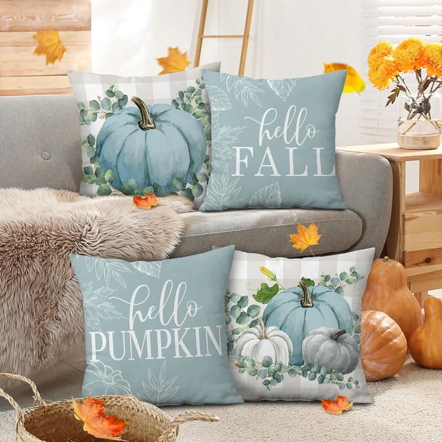 Alt view image 2 of 7 - Fall Pillow Covers 18x18 Set of 4, Fall Decorations for Home
