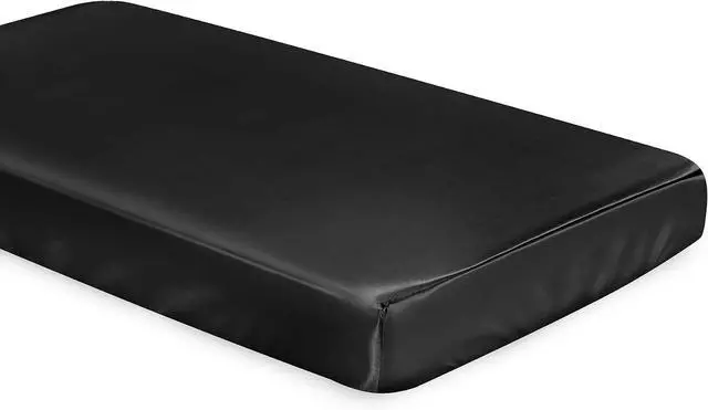 Alt view image 2 of 6 - Satin Mini Crib Sheets 38 x 24In, Black