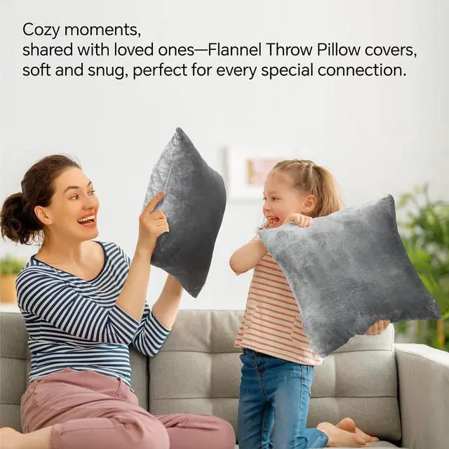Alt view image 4 of 7 - Velvet Pillow Covers with Zipper, Gray, 18x18 Inches, 2 Pack