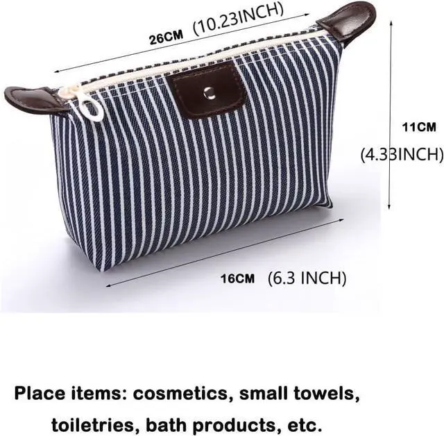 Alt view image 2 of 7 - 2 Pack Make Up Bag for Traveling,Preppy make up bag,Toiletry Bag,Nylon Cosmetic Bag,Light Pink Makeup Bag,Skin Care BagTiny Makeup Bag