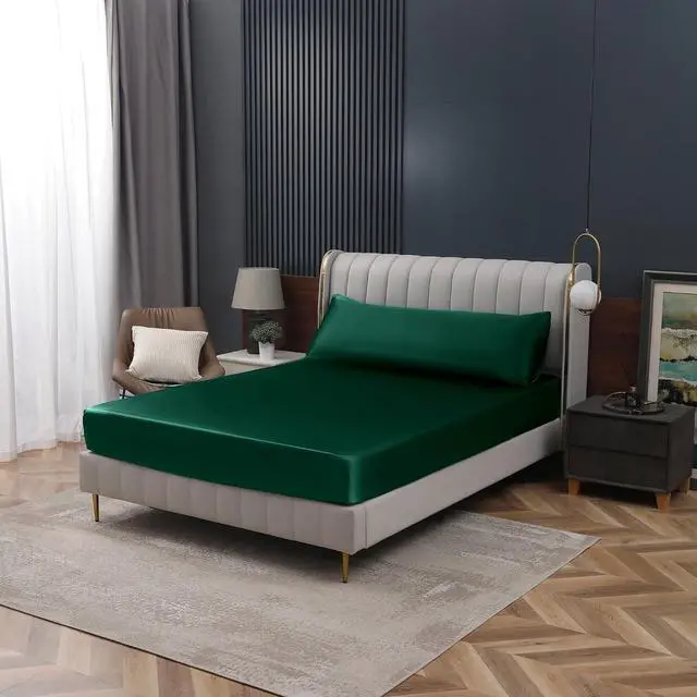 Alt view image 5 of 7 - Satin Body Pillow Cover, Blackish Green, 20 x 54 Inch