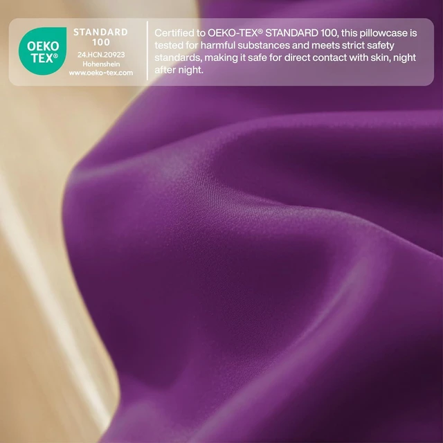 Alt view image 5 of 7 - Standard Pillow Cases Set of 2, Microfiber Cooling Pillowcases, Soft Breathable Envelope Closure Pillow Covers, Wrinkle Free Easy Care Bed Pillowcases, Standard Size 20x26 Inches, Purple