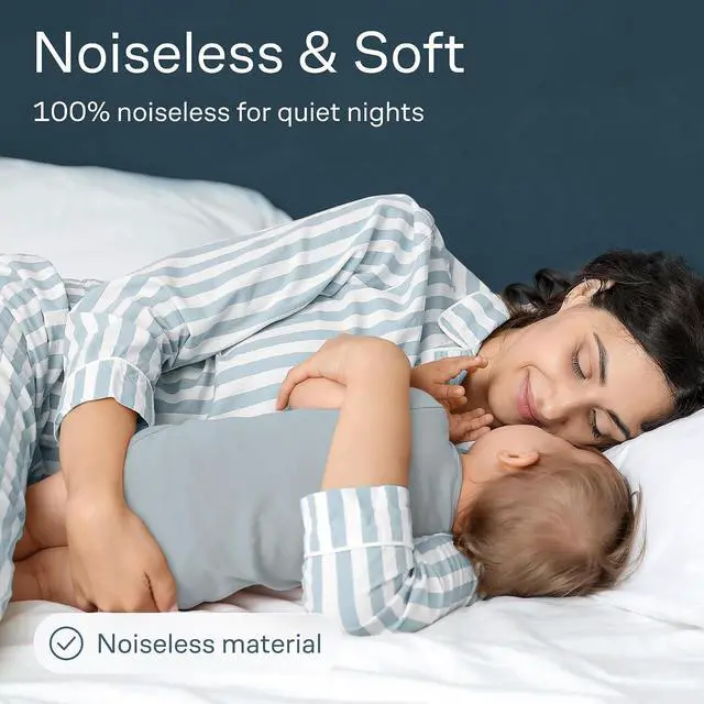 Alt view image 6 of 7 - 100% Waterproof Pillow Protectors Standard 20x26 Pair Zippered Pillow Case, Pillow Cover, Guaranteed Noiseless Pad, Ultra Plush Absorbent (Viscose Made from Bamboo), White 2 Pack