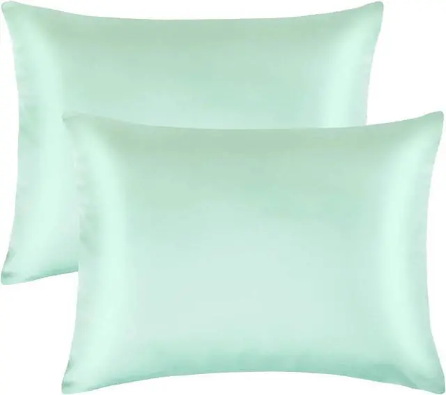 Alt view image 7 of 9 - FLXXIE 2 Pack 13 x 18 Inch Satin Toddler Pillowcases, Pink