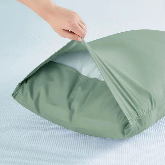 Alt view image 4 of 7 - Sage Green Standard Size Pillow Cases Set of 2,20"X26" Pillow Covers