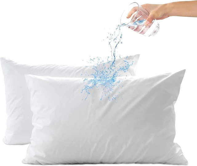 Main image of Pillow Protectors with Zipper Queen Size,2 Pack,Bed Bug Proof