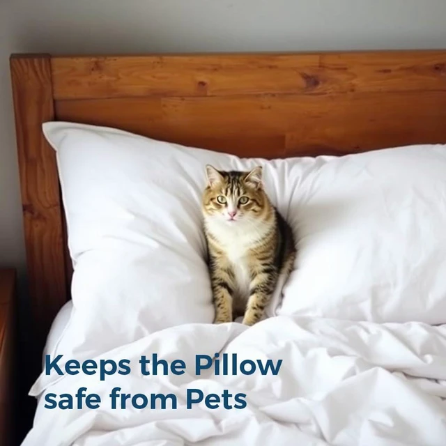 Alt view image 7 of 7 - Pillow Protectors with Zipper Queen Size,2 Pack,Bed Bug Proof