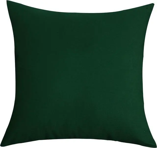 Main image of Cotton Solid Throw Pillow Cover, 12 INCH x 12 INCH, Deep Green
