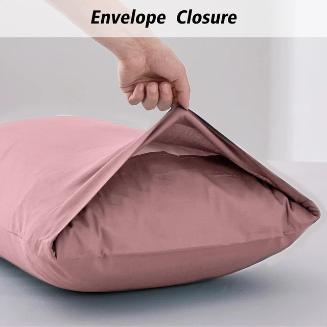 Alt view image 2 of 6 - 2 Pack Pillow Cases, 100% Cotton Breathable Pillowcases, 20"X 26" Standard Size, Rose Pink
