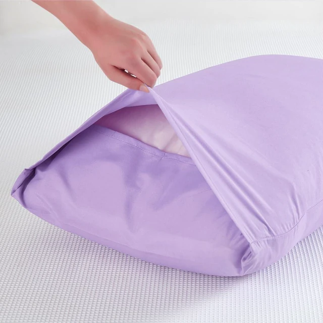 Alt view image 4 of 7 - King Pillow Cases Set of 2, Light Purple Pillow Covers Soft Microfiber Pillowcases Comfortable Breathable and Non Shrinking Envelope Pillow Shams 20"X 36"