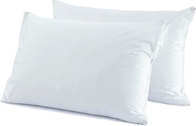 Alt view image 4 of 7 - Pillow Protectors with Zipper Queen Size,2 Pack,Bed Bug Proof