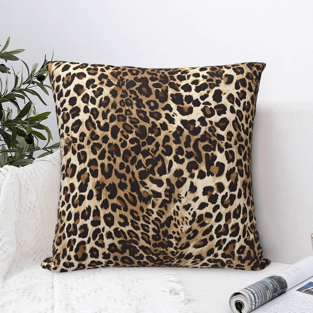 Alt view image 3 of 7 - Cheetah Print Pillow Covers Home Decor 18x18 Inch, Leopard Print Throw Pillowcase Decorative Cushion Cover for Bed Sofa Couch, 2 Sets