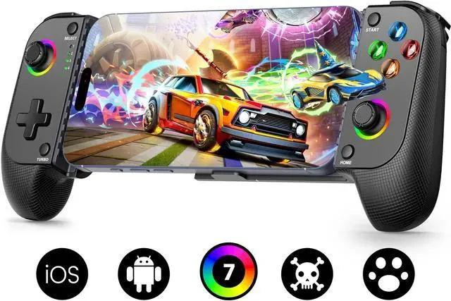 Main image of Wireless Phone Controller for iPhone/Android with Hall Joystick, Moblie Controller for iPhone Support Xbox Game Pass, Steam Link, Call of Duty, Roblox, Handheld Gaming Gamepad, Nintendo DS Consoles