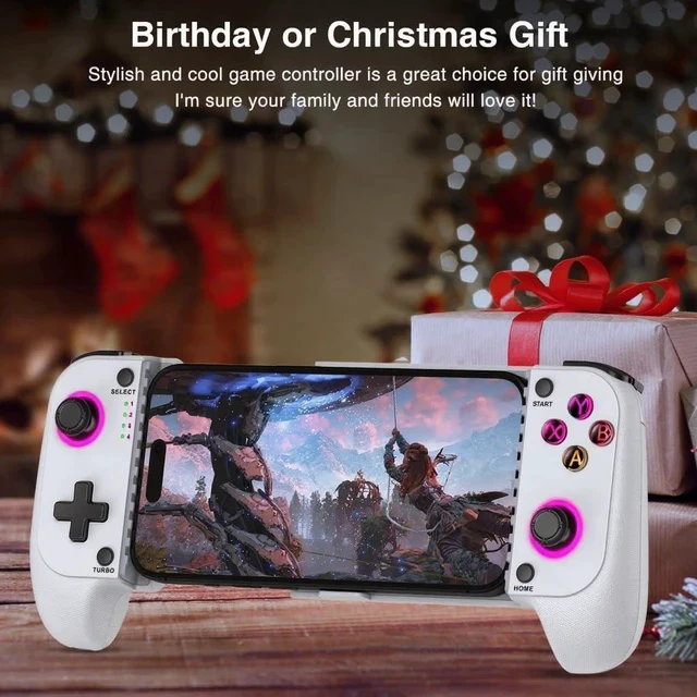 Alt view image 7 of 7 - Phone Controller for iPhone/Android - Mobile Gaming Controller with Hall Effect Joystick, Phone Case Support, Turbo Function, Dual Vibration- Phone Controller Compatible with More Games