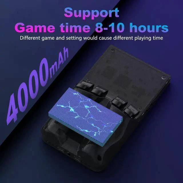 Alt view image 3 of 7 - R36MAX Retro Handheld Game Console, 4.0 Inch 720x720 IPS Screen, 64GB Built-in 18,000+ Classic Game, Portable Hand Held Open Source Linux System, 4000mAh Battery Retro Gaming Console(Black 64GB)
