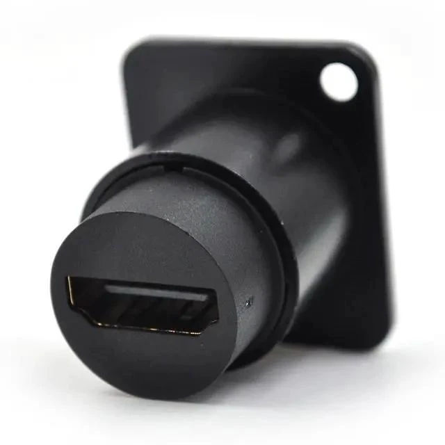 Alt view image 6 of 7 - 5PCS HDMI 2.0 Panel Mount Adapter 4K@60Hz HDMI 2.0 Panel Threaded Fixed Mount Coupler Female to Female for TV Monitor Projector with Weatherproof Dust Cap