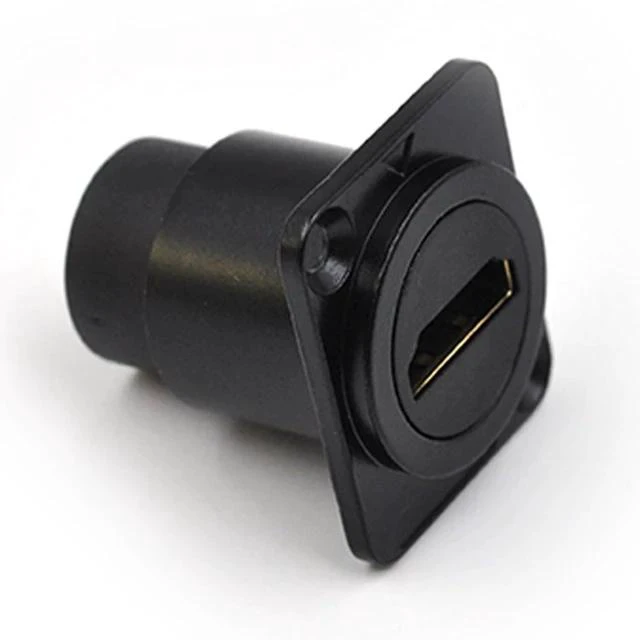 Alt view image 7 of 7 - 5PCS HDMI 2.0 Panel Mount Adapter 4K@60Hz HDMI 2.0 Panel Threaded Fixed Mount Coupler Female to Female for TV Monitor Projector with Weatherproof Dust Cap