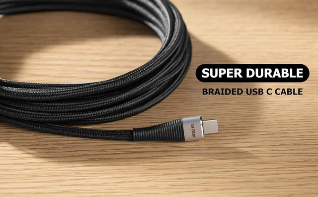 Alt view image 7 of 7 - Extra Long USB C to USB C Cable 15FT 100W USB C Charger Cable Fast Charging Cord Braided Type C Cable for iPhone 17 16 15/15Plus/15Pro/Max MacBook Pro/Air iPad Pro/Air/Mini Pixel Laptop