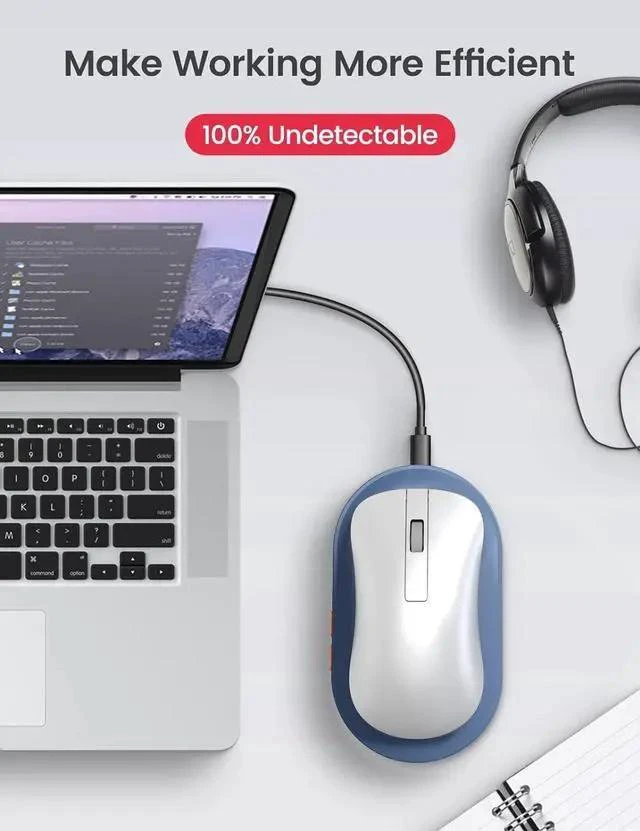 Alt view image 6 of 7 - Vaydeer Ultra Slim Mouse Mover, Air 3 Mouse Jiggler with Adjustable Interval Timer, Undetectable & Noiseless, Simulates Realistic Mouse Movement, Driver-Free for Keeping The PC Active and Secure