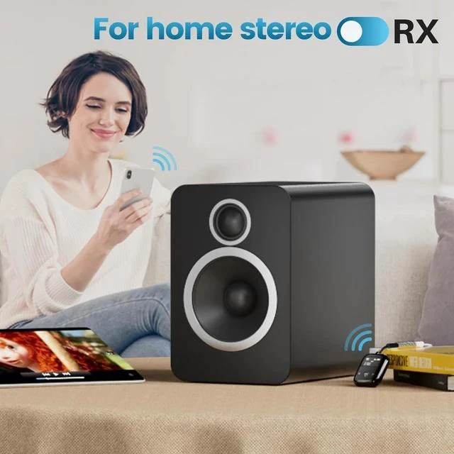 Alt view image 5 of 7 - Bluetooth 5.4 Transmitter Receiver for Airplane Wireless Bluetooth Adapter Travel Essentials Supports to 2 Headphones 25H Playtime 2-in-1 Adapter with LED Display for TVs Gym Home