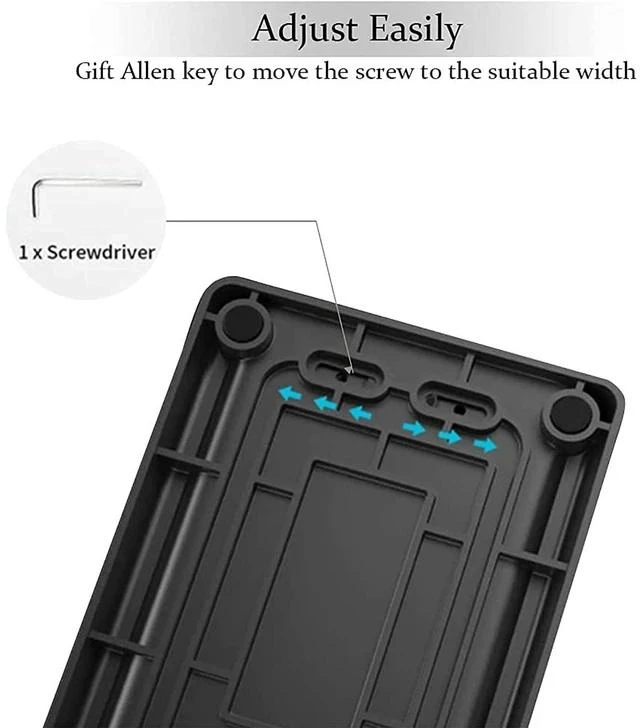Alt view image 3 of 7 - Vertical Laptop Holder, Vertical Laptop Stand with Adjustable Dock Size, MacBook Stand Made of Premium ABS Plastic, 4 in 1 Design Space-Saving for All Cellphones, MacBooks