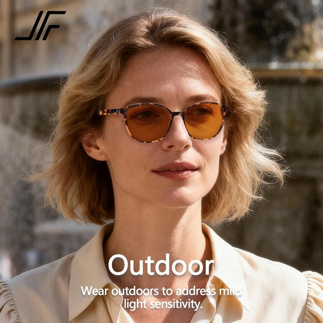 Alt view image 4 of 6 - 2-Pack Migraine Glasses Indoor FL-41 Rose & Outdoor Brown Tinted