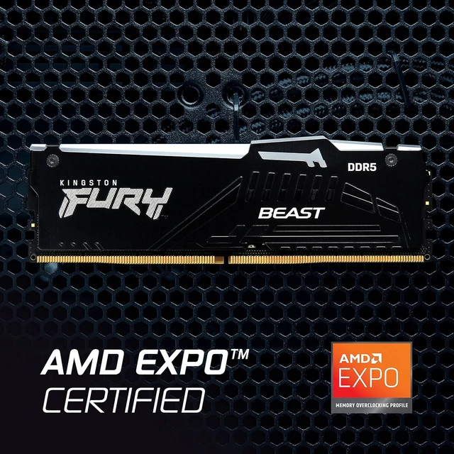 Alt view image 5 of 7 - Fury Beast RGB 16GB DDR5 5600MT/s CL36 Desktop Memory Single Module