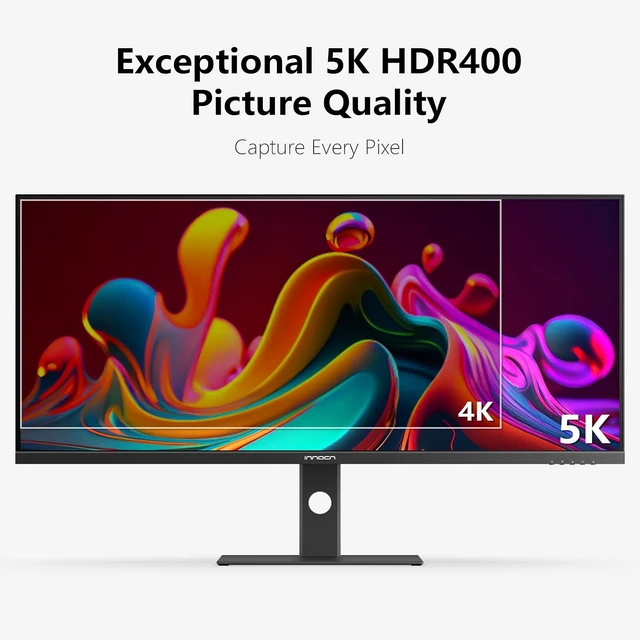 Alt view image 2 of 7 - 40" 5K 5120 x 2160p Ultrawide Monitor, 21:9 IPS 100Hz HDMI/DP/USB-C, FreeSync, HDR400, DeltaE2, Built-in Speakers, Height Adjustable, Black 40C1U