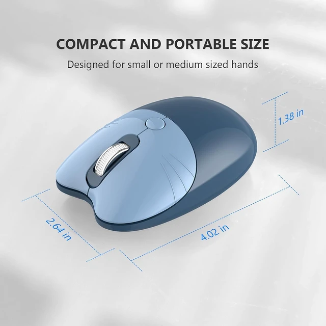 Alt view image 5 of 7 - 2.4GHz Wireless Keyboard & Mouse Combo Full-Size Retro Round Keys, Plug & Play, 8 Multimedia & Shortcut Keys for Mac/Windows/PC Blue Gradient