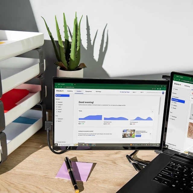 Alt view image 6 of 7 - Mobile Pixels Max DS 14.1'' FHD Portable Monitor, New USB Type-C/HDMI