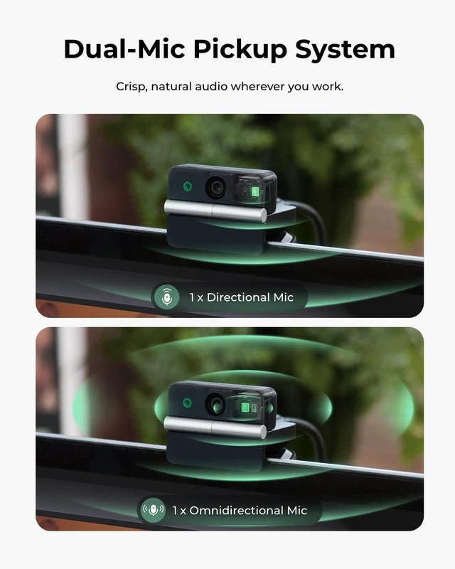 Alt view image 4 of 7 - Meet Flip Foldable 4K Webcam for Laptop 1/2" Sensor & AI Framing