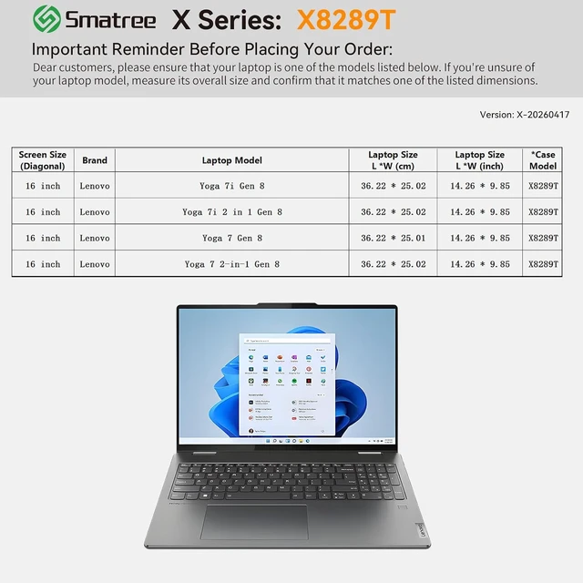 Alt view image 2 of 7 - Hard EVA Protective Case for 16-Inch Yoga 7i/7 2-in-1 Gen 8