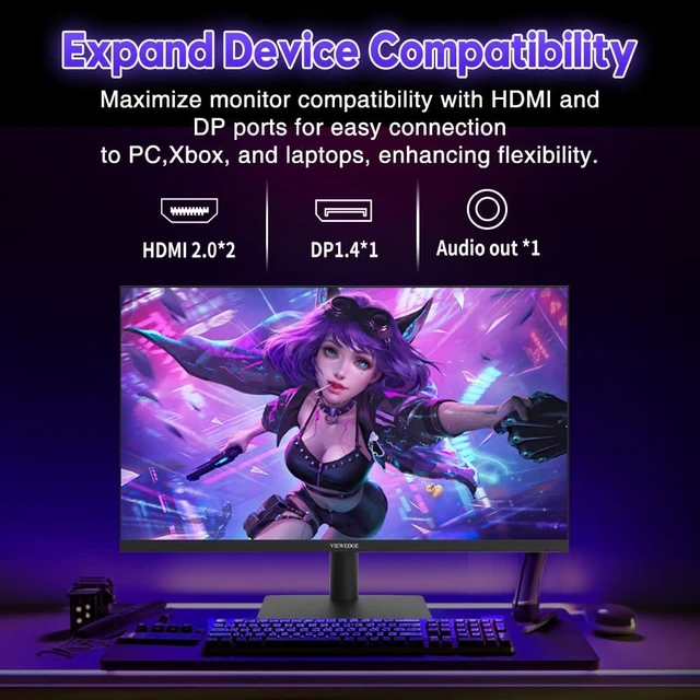 Alt view image 7 of 7 - 24" FHD 1080p Gaming Monitor 240Hz, 1ms