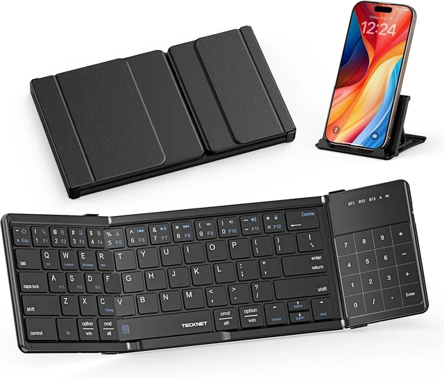 Main image of Bluetooth Foldable Keyboard with Touchpad & Number Pad
