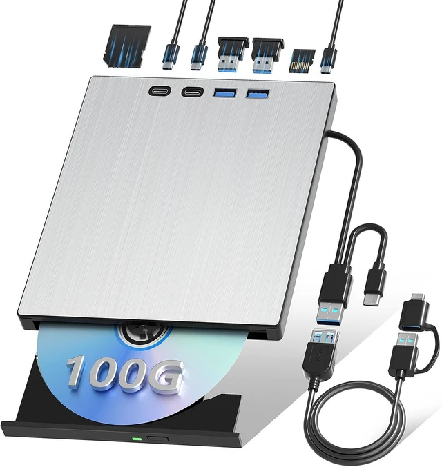 Main image of USB 3.0 Type-C External Blu-ray Drive 100GB Blu-ray Burner