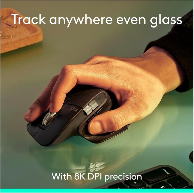 Alt view image 2 of 7 - MX Master 3S Performance Wireless Mouse Ultra-Fast Scrolling, 8K DPI, Track on Glass, Quiet Clicks, Ergo, Bluetooth, Windows/Linux/Chrome, Black