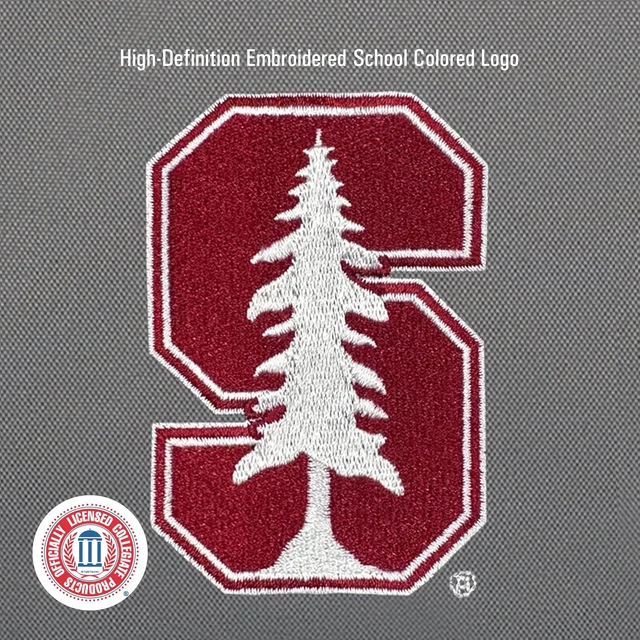 Alt view image 3 of 7 - NCAA Officially Licensed Stanford Cardinal Backpack Superbreak Plus with Padded 15'' Laptop Sleeve, Durable Daypack with Bottle Pocket, Graphite Grey