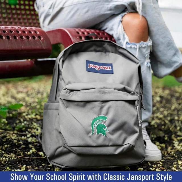Alt view image 6 of 7 - NCAA Officially Licensed Stanford Cardinal Backpack Superbreak Plus with Padded 15'' Laptop Sleeve, Durable Daypack with Bottle Pocket, Graphite Grey