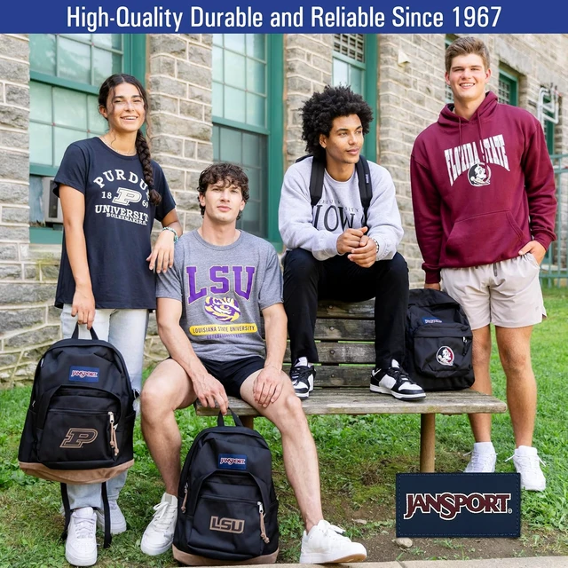 Alt view image 7 of 7 - NCAA Officially Licensed Stanford Cardinal Backpack Superbreak Plus with Padded 15'' Laptop Sleeve, Durable Daypack with Bottle Pocket, Graphite Grey