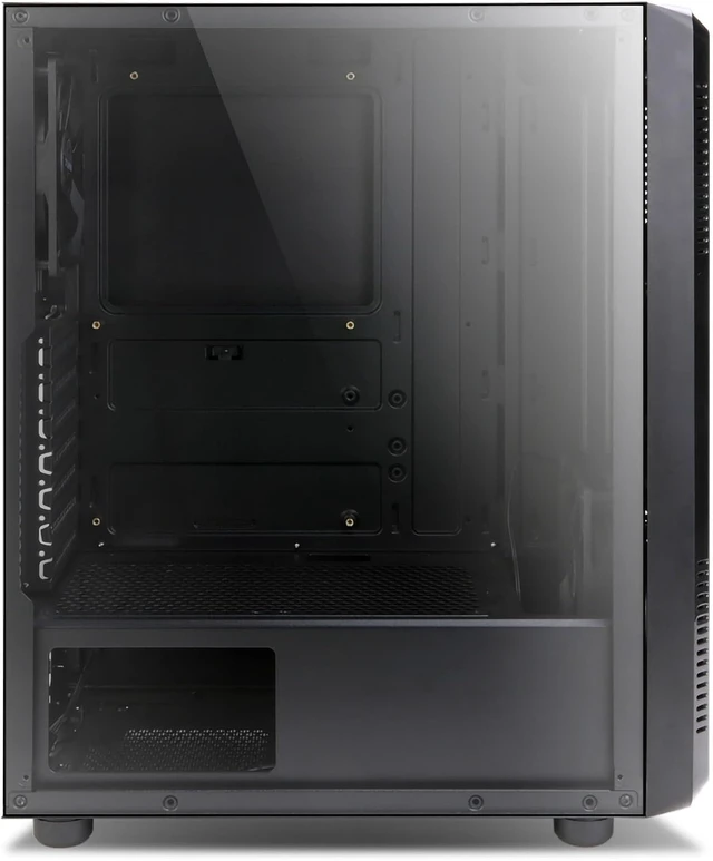 Alt view image 3 of 7 - S4 Compact ATX Mid-Tower Desktop PC Case with 2×120mm Fans
