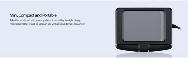 Alt view image 5 of 5 - GP-160UB Easy Cat 2-Button GlidePoint Touchpad (Black)