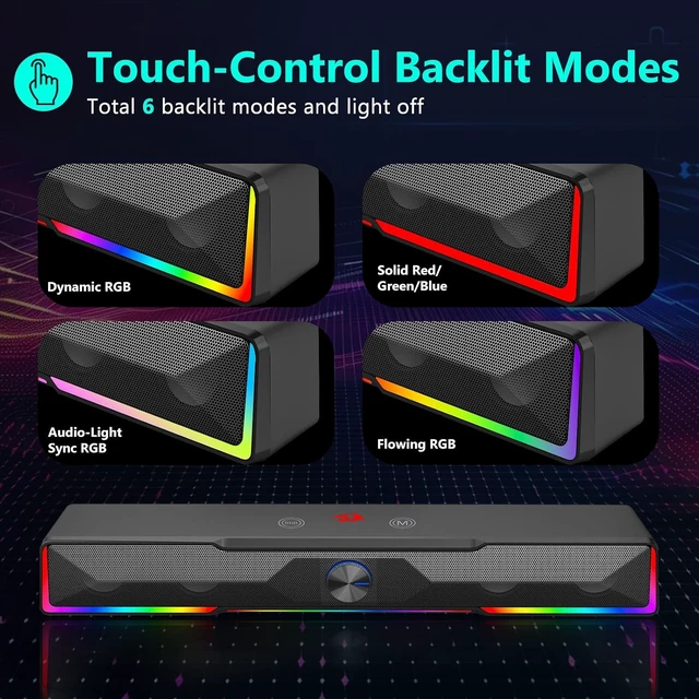 Alt view image 6 of 7 - Bluetooth/USB Dual-Connection Computer Soundbar Speaker
