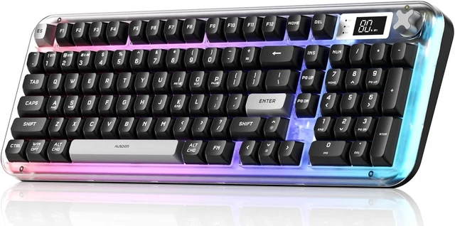 Main image of K98pro Wireless Silent Creamy Keyboard Tri-Mode BT/2.4G/USB-C, Number Pad, RGB Backlit Media Knob