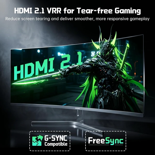 Alt view image 5 of 7 - 34" 200Hz UWQHD Curved Gaming Monitor 3440×1440P