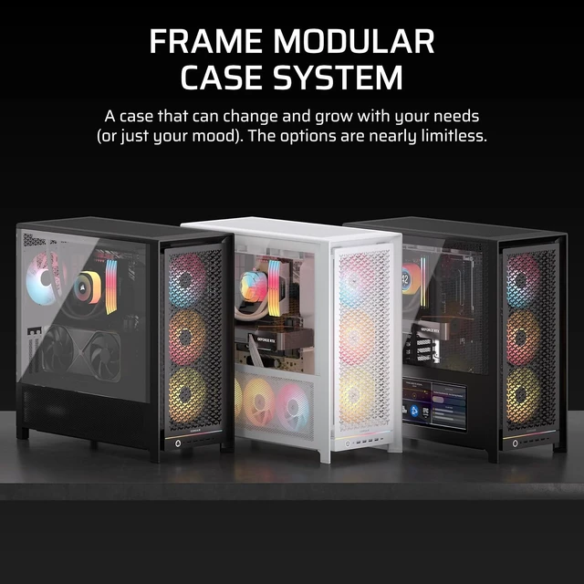 Alt view image 3 of 7 - 5000D RS ARGB Frame Customizable Mid-Tower PC Case, Black