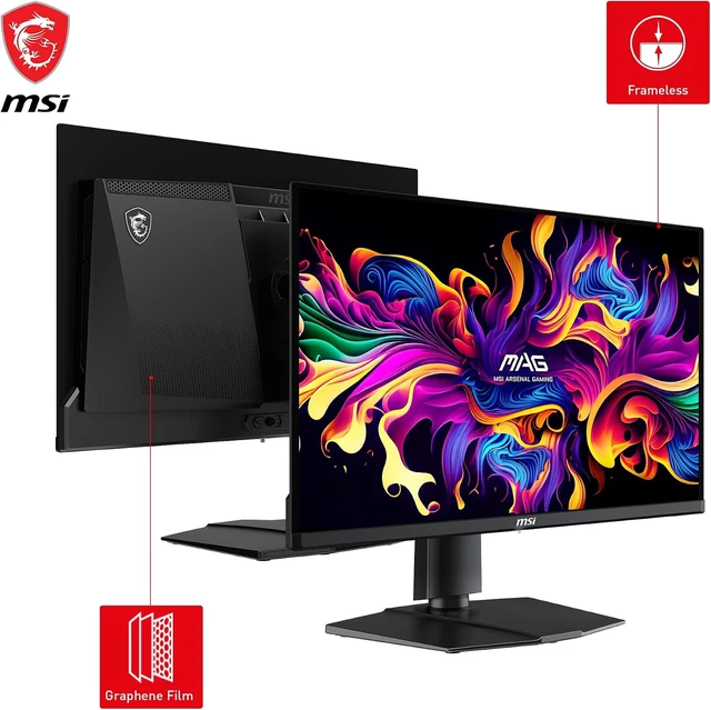 Alt view image 6 of 7 - MAG 271QPX 27" QD-OLED Gaming Monitor 2560×1440 (QHD), 360Hz, 0.03ms, True Black HDR 400, HDMI/DP/USB-C, Tilt & Height Adjustable, Black